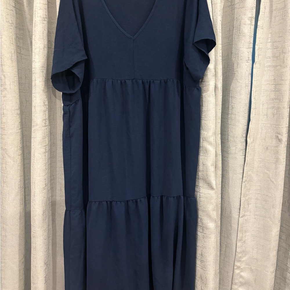 Navy Blue Tiered Dress NWOT